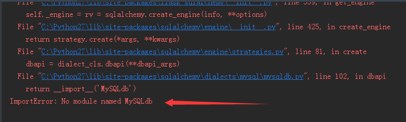 window python2.7 ImportError: No module named 'MySQLdb' 问题解决办法